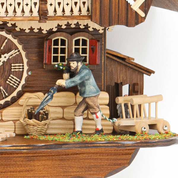  Cuckoo Clock - Chalet style quartz cuckoo clock with music, moving wanderer, mill-wheel and turning dancers 35 cm by Trenkle Uhren - Cuckoo Collections