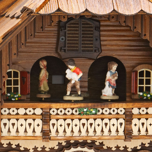  Cuckoo Clock - Chalet style quartz cuckoo clock with music, moving wanderer, mill-wheel and turning dancers 35 cm by Trenkle Uhren - Cuckoo Collections