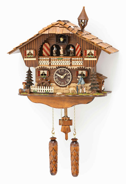  Cuckoo Clock - Chalet style quartz cuckoo clock with dog & bell tower 35cm by Trenkle Uhren - Cuckoo Collections