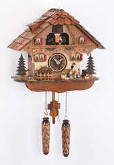 Cuckoo Clock - Chalet style quartz cuckoo clock with lumberjack & dancers 30cm by Trenkle Uhren - Cuckoo Collections