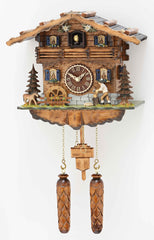  Cuckoo Clock - Chalet style quartz cuckoo clock with lumberjack & horse 31cm by Trenkle Uhren - Cuckoo Collections