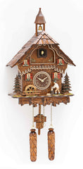  Cuckoo Clock - Chalet style quartz cuckoo clock with lumberjack & bell tower 28cm by Trenkle Uhren - Cuckoo Collections