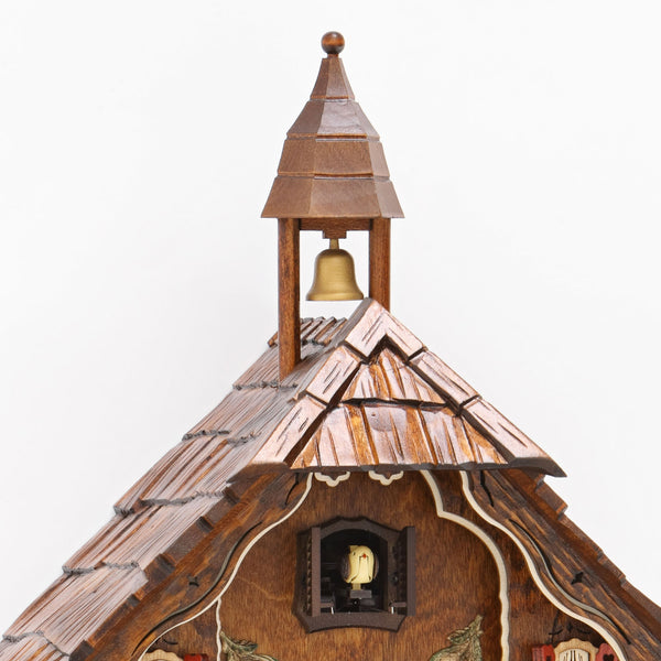  Cuckoo Clock - Chalet style quartz cuckoo clock with lumberjack & bell tower 28cm by Trenkle Uhren - Cuckoo Collections