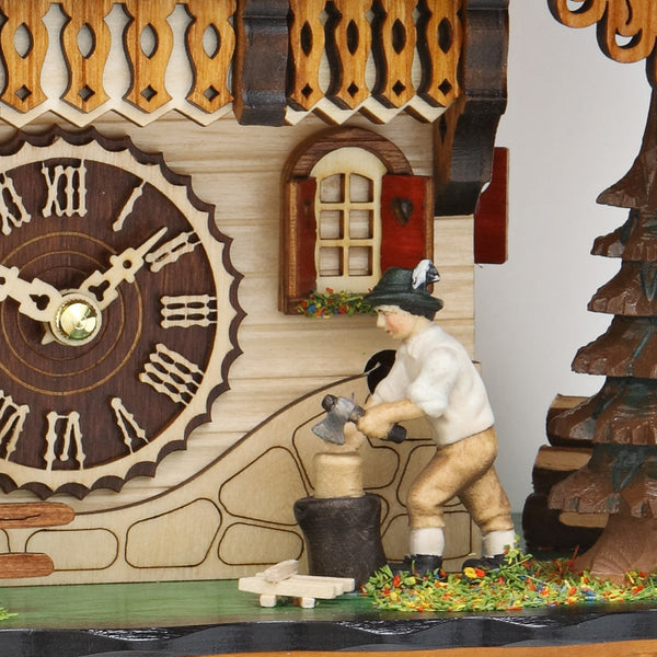  Cuckoo Clock - Chalet style quartz cuckoo clock with lumberjack & dancers 32cm by Trenkle Uhren - Cuckoo Collections