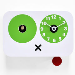  Cuckoo Clock - 'Cucchino' Cuckoo Clock (Green and white) by Progetti - Cuckoo Collections