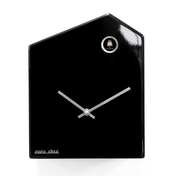  Cuckoo Clock - 'Cucu Chic' Chalet Cuckoo Clock (Gloss Black) by Progetti - Cuckoo Collections