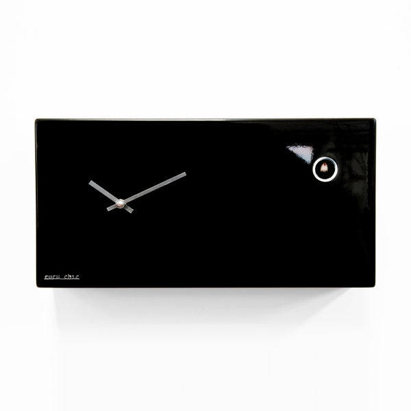  Cuckoo Clock - 'Cucu Chic' Rectangle Cuckoo Clock (Gloss Black) by Progetti - Cuckoo Collections