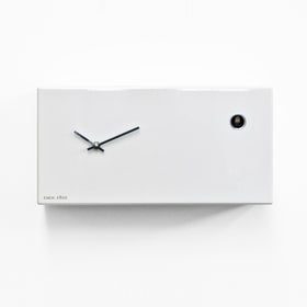  Cuckoo Clock - 'Cucu Chic' Rectangular Cuckoo Clock (Gloss White) by Progetti - Cuckoo Collections
