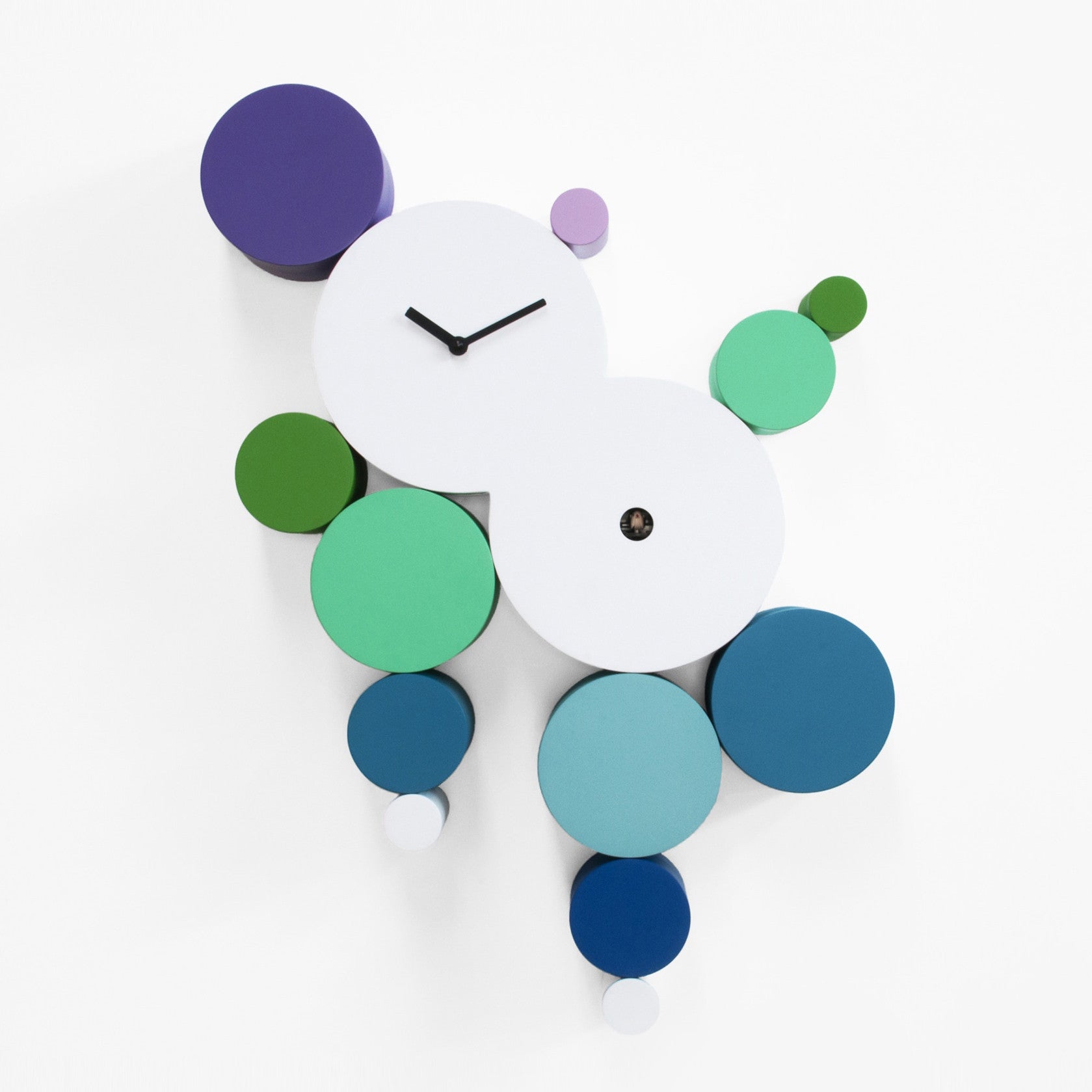 'Cucuball' Cuckoo Clock (Cool colour shades) by Progetti - Cuckoo ...