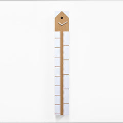  Cuckoo Clock - 'CucuMeter' Cuckoo Clock (Oak Wood and White) by Progetti - Cuckoo Collections