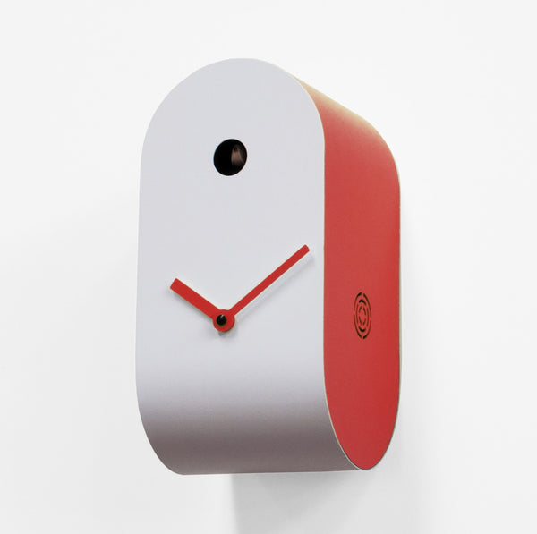  Cuckoo Clock - 'Cucupola' Cuckoo Clock (White and Red) by Progetti - Cuckoo Collections