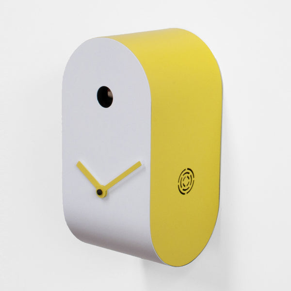  Cuckoo Clock - 'Cucupola' Cuckoo Clock (White and yellow) by Progetti - Cuckoo Collections