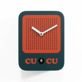  Cuckoo Clock - 'Cucuradio' Cuckoo Clock (Dark turquoise & Orange) by Progetti - Cuckoo Collections
