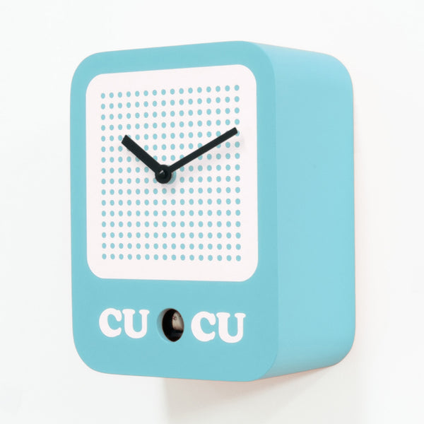  Cuckoo Clock - 'Cucuradio' Cuckoo Clock (Light blue & white) by Progetti - Cuckoo Collections