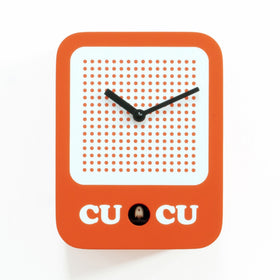  Cuckoo Clock - 'Cucuradio' Cuckoo Clock (Orange & white) by Progetti - Cuckoo Collections