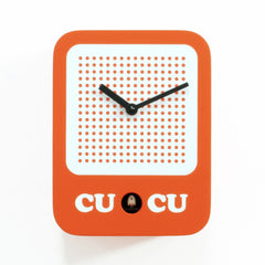  Cuckoo Clock - 'Cucuradio' Cuckoo Clock (Orange & white) by Progetti - Cuckoo Collections