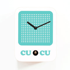  Cuckoo Clock - 'Cucuradio' Cuckoo Clock (White & light blue) by Progetti - Cuckoo Collections