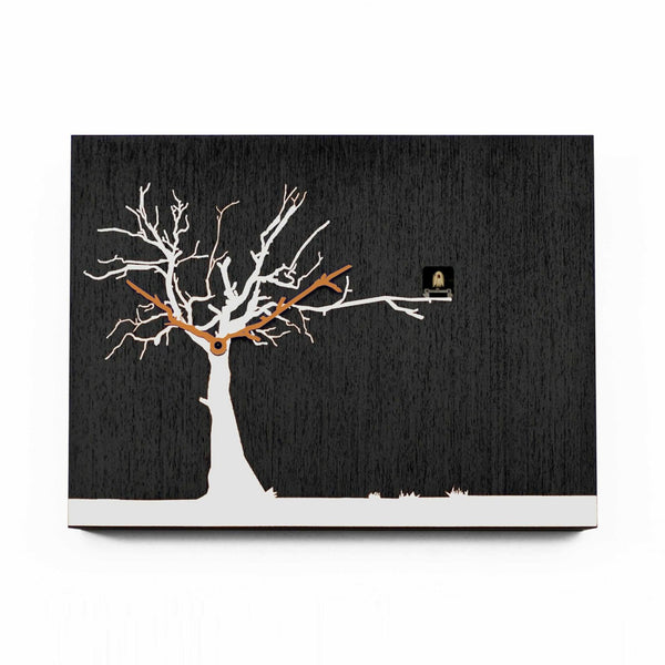  Cuckoo Clock - 'CuCuRuKu' Cuckoo Clock (Black wood & White tree) by Progetti - Cuckoo Collections