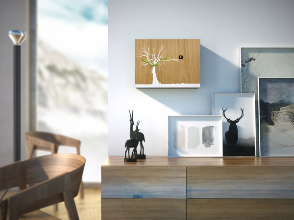  Cuckoo Clock - 'CuCuRuKu' Cuckoo Clock (Oak wood & White tree) by Progetti - Cuckoo Collections