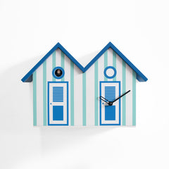  Cuckoo Clock - Double 'Bagni Nettuno' Cuckoo Clock (White and Light blue) by Progetti - Cuckoo Collections