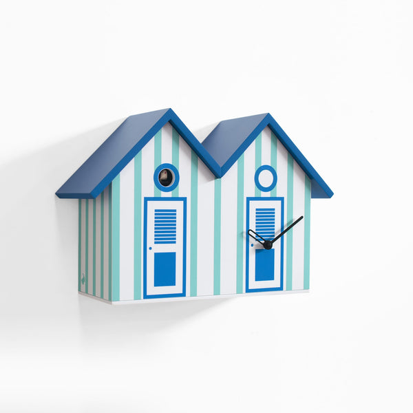  Cuckoo Clock - Double 'Bagni Nettuno' Cuckoo Clock (White and Light blue) by Progetti - Cuckoo Collections