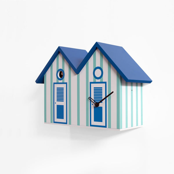  Cuckoo Clock - Double 'Bagni Nettuno' Cuckoo Clock (White and Light blue) by Progetti - Cuckoo Collections