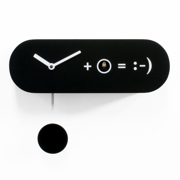 Cuckoo Clock - 'Formula' Cuckoo Clock (Black) by Progetti - Cuckoo Collections