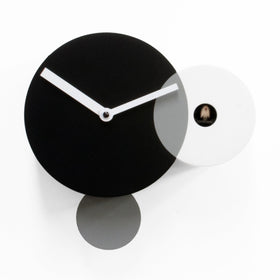  Cuckoo Clock - 'Kandinsky' Cuckoo Clock (Black & White) by Progetti - Cuckoo Collections