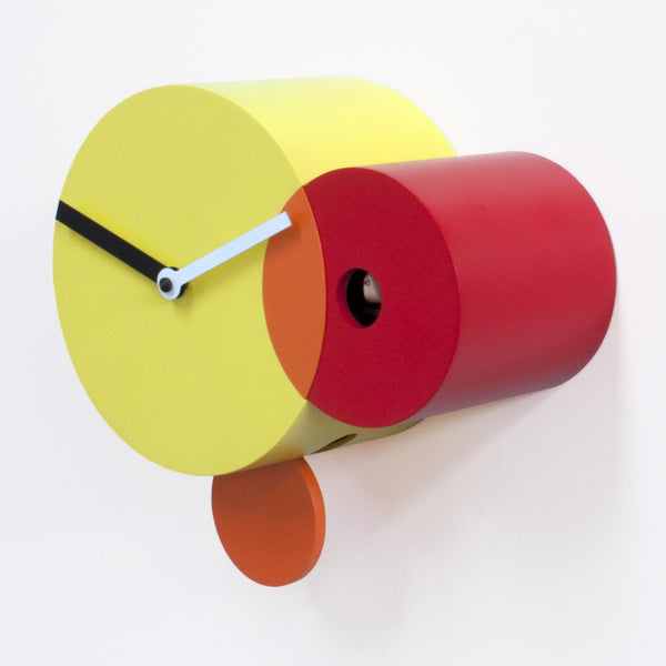  Cuckoo Clock - 'Kandinsky' Cuckoo Clock (Yellow and Red) by Progetti - Cuckoo Collections