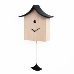  Cuckoo Clock - 'Ku Ku Kina' Cuckoo Clock (Light wood & Black) by Progetti - Cuckoo Collections