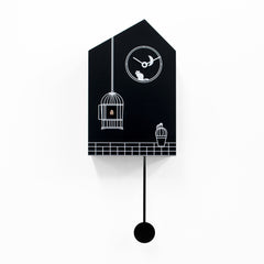  Cuckoo Clock - 'Moontime' Cuckoo Clock (Black) by Progetti - Cuckoo Collections
