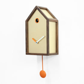  Cuckoo Clock - 'Mr. Orange' Cuckoo Clock (Hammered gold) by Progetti - Cuckoo Collections