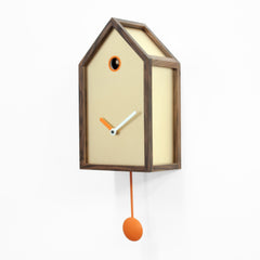  Cuckoo Clock - 'Mr. Orange' Cuckoo Clock (Hammered gold) by Progetti - Cuckoo Collections