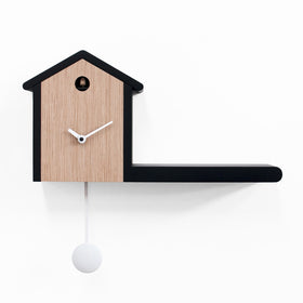  Cuckoo Clock - 'My House' Cuckoo Clock (Black & Light wood) by Progetti - Cuckoo Collections