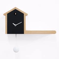  Cuckoo Clock - 'My House' Cuckoo Clock (Light wood & Black) by Progetti - Cuckoo Collections