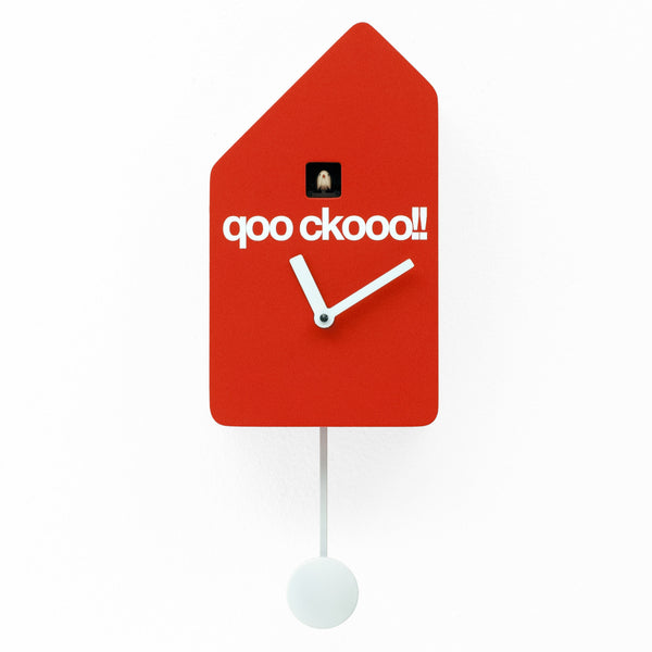  Cuckoo Clock - 'Qoockoo' Cuckoo Clock (Red) by Progetti - Cuckoo Collections