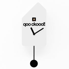  Cuckoo Clock - 'Qoockoo' Cuckoo Clock (White) by Progetti - Cuckoo Collections