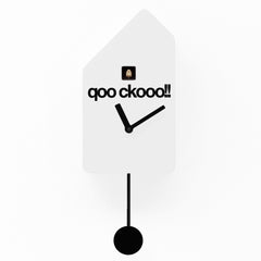  Cuckoo Clock - 'Qoockoo' Cuckoo Clock (White) by Progetti - Cuckoo Collections