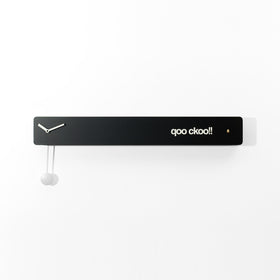  Cuckoo Clock - 'Qoockoo' Horizontal Cuckoo Clock (Black) by Progetti - Cuckoo Collections