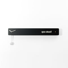  Cuckoo Clock - 'Qoockoo' Horizontal Cuckoo Clock (Black) by Progetti - Cuckoo Collections