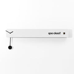  Cuckoo Clock - 'Qoockoo' Horizontal Cuckoo Clock (White) by Progetti - Cuckoo Collections