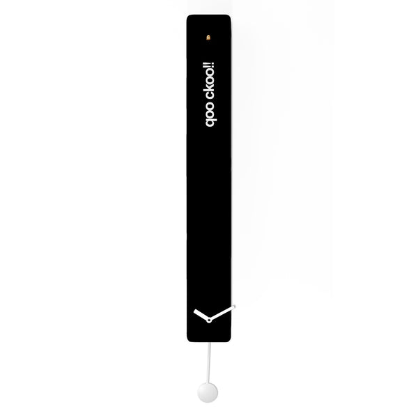  Cuckoo Clock - 'Qoockoo' Vertical Cuckoo Clock (Black) by Progetti - Cuckoo Collections