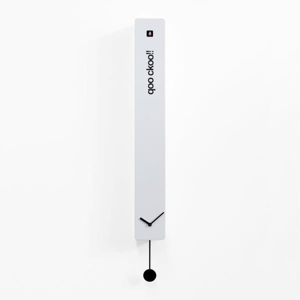  Cuckoo Clock - 'Qoockoo' Vertical Cuckoo Clock (White) by Progetti - Cuckoo Collections