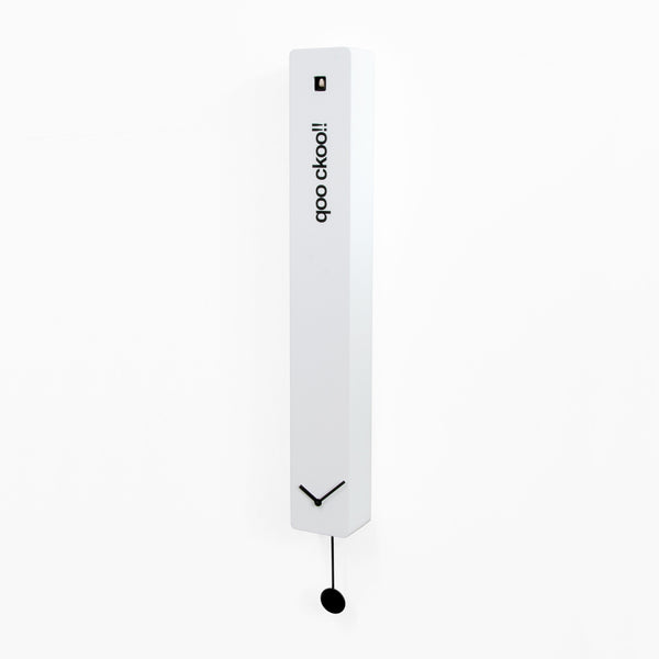  Cuckoo Clock - 'Qoockoo' Vertical Cuckoo Clock (White) by Progetti - Cuckoo Collections