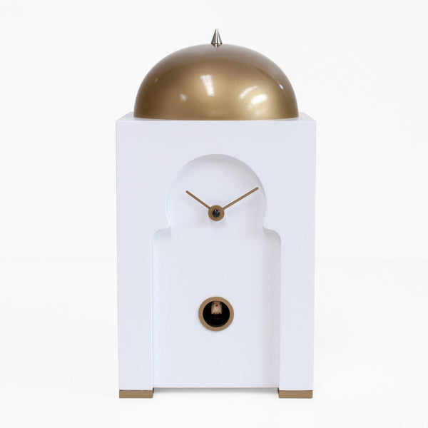  Cuckoo Clock - 'Sheikh' Cuckoo Clock (White with Gold trimmings) by Progetti - Cuckoo Collections