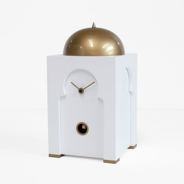  Cuckoo Clock - 'Sheikh' Cuckoo Clock (White with Gold trimmings) by Progetti - Cuckoo Collections
