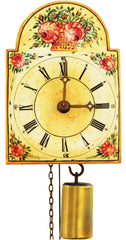  Cuckoo Clock - Shield clock 1 day movement cuckoo clock black forest 12.5cm by Rombach & Haas - Cuckoo Collections