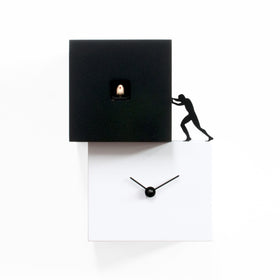  Cuckoo Clock - 'Strong Cucu 1' Cuckoo Clock (White & Black) by Progetti - Cuckoo Collections