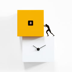  Cuckoo Clock - 'Strong Cucu 1' Cuckoo Clock (White & Yellow) by Progetti - Cuckoo Collections