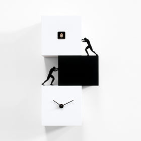  Cuckoo Clock - 'Strong Cucu 2' Cuckoo Clock (White & Black) by Progetti - Cuckoo Collections